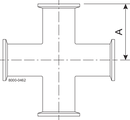 B9MP-2 1/2-316L-PL - BPE TC CROSS 20RA/POL OD, SF1