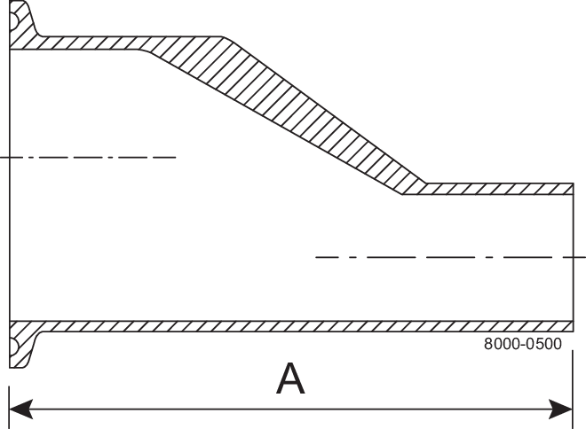 B32MS-1 X 3/4-316L-PM - BPE EccRed-TCxWeld 15RaEP,SF4