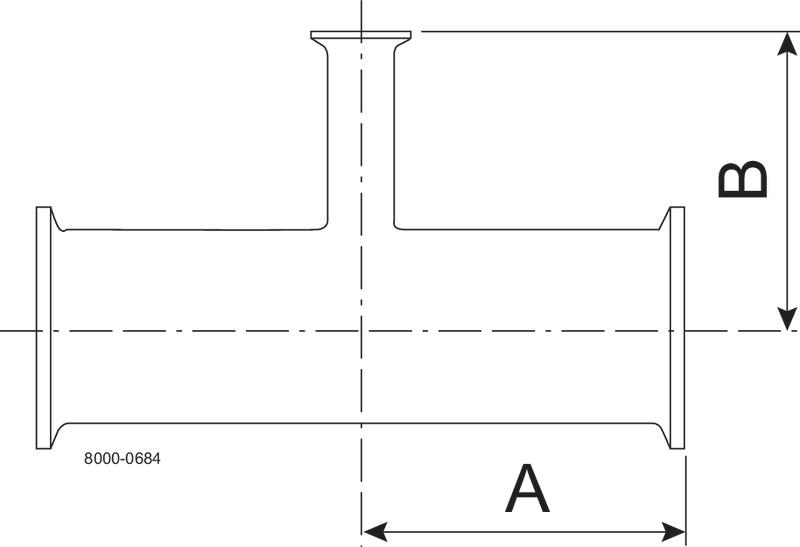 B7RMP-4 X 1-316L-PL - BPE REDUCING TEE TC 20RA/POL SF1